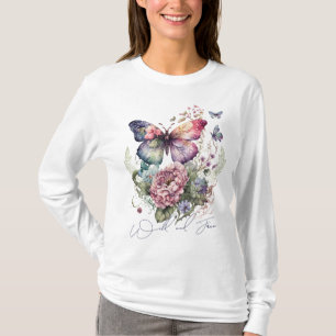 Wilde und gratis Schmetterlingsflora wild lebende  T-Shirt