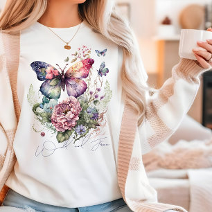 Wilde und gratis Schmetterlingsflora wild lebende  Tri-Blend Shirt