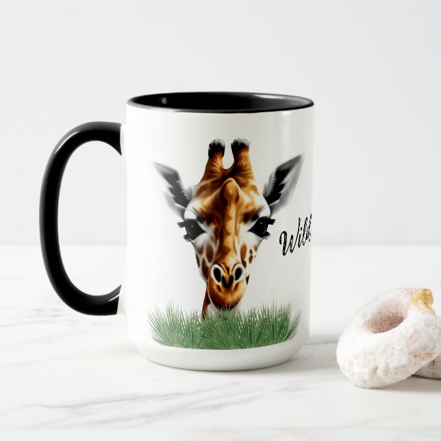 Wilde und kostenlose Giraffe Tasse (Mit Donut)