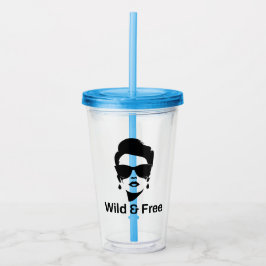 Wilde und kostenlose Scheidung Single Woman Party  Acryltrinkbecher