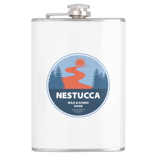 Wilde und Landschaftliche Nestucca Flachmann (Vorderseite)