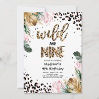Wilde und neun Leopard Print 9. Geburtstagsparty
