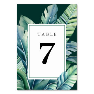 Wilde und tropische Blätter Exotic Foliage Green Tischnummer
