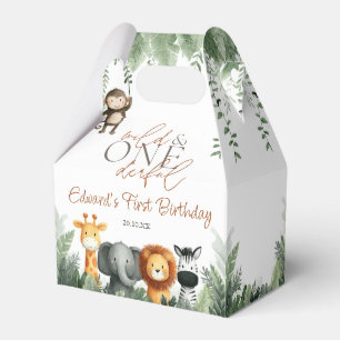 Wilde und wundervolle Dschungelsafari zum 1. Gebur Geschenkschachtel