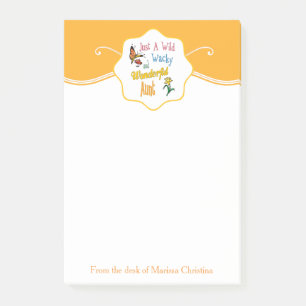 Wilde verrückte wunderbare Tante Gifts Post-it Klebezettel