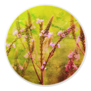 Wilde Vervain-Blume Abstrakt erschüttert Keramikknauf