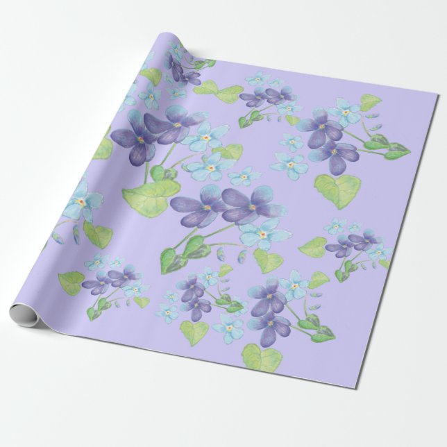 Wilde Violet-Blume Geschenkpapier (Ungerollt)