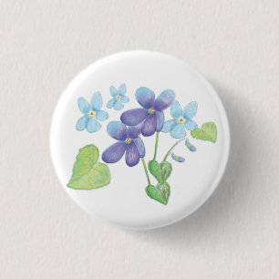 Wilde Violet-Blume - Illustration Button