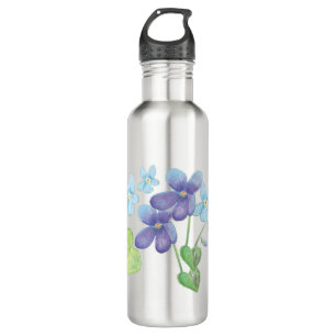 Wilde Violet-Blume - Illustration Edelstahlflasche