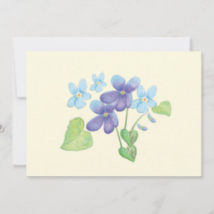 Wilde Violet-Blume - Illustration Feiertagskarte
