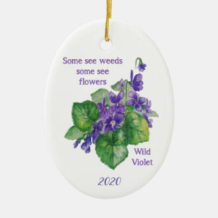 Wilde violette Blume einige sehen Unkräuter Keramik Ornament