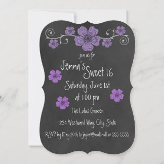 Wilde violette Rosen Tafelparty Einladung