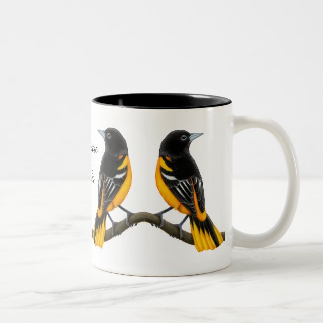 Wilde Vogel-Tasse Baltimores Oriole Zweifarbige Tasse (Rechts)