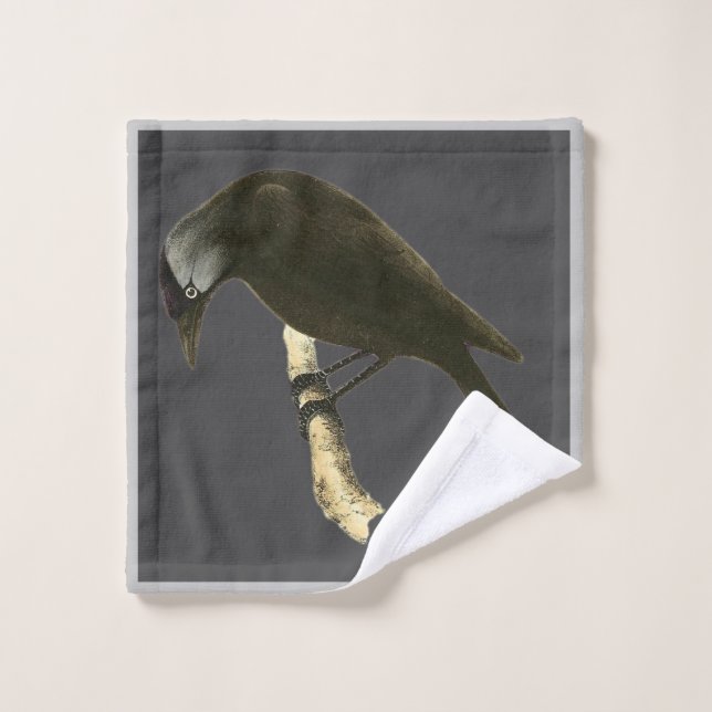 Wilde Vogelkunst - Der Raven Waschlappen (Waschlappen)