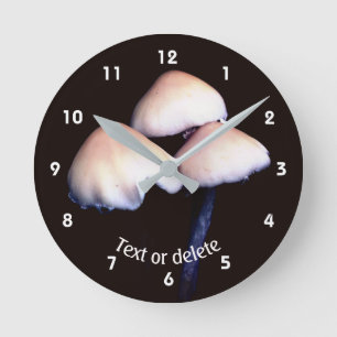 Wilde Waldpilze Natur Personalisiert Runde Wanduhr