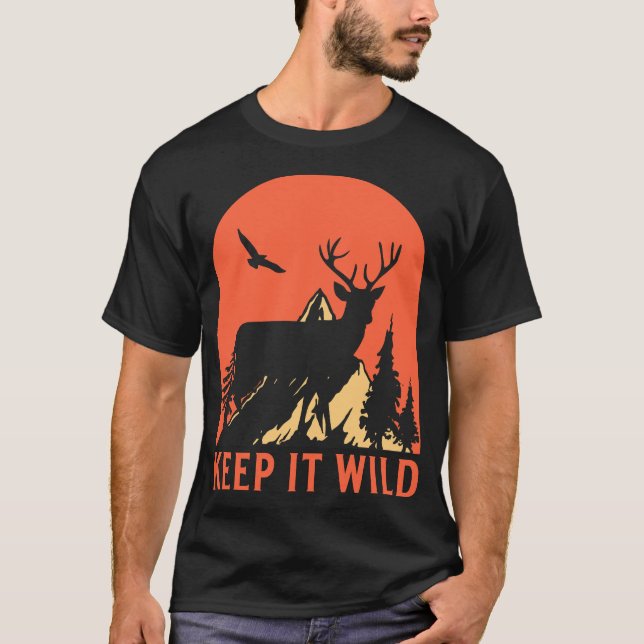 Wilde Wander-Grafik T-Shirt (Vorderseite)
