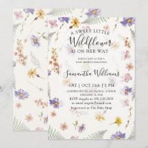Wilde Wasserfarben-Blumen-Mädchen-Baby-Party
