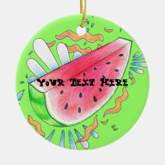 Wilde Wassermelone-Verzierung Keramik Ornament