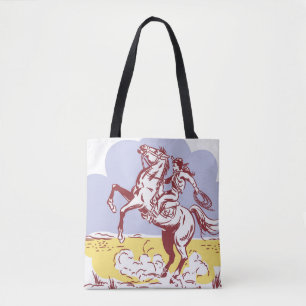 Wilde West-Cowgirl: Vintage-Linienzeichnung.