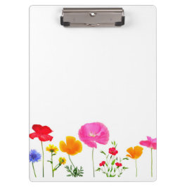 wilde Wiesen-Blumen Klemmbrett
