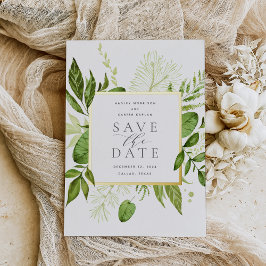 Wilde Wiesenfoil Save the Date Karte