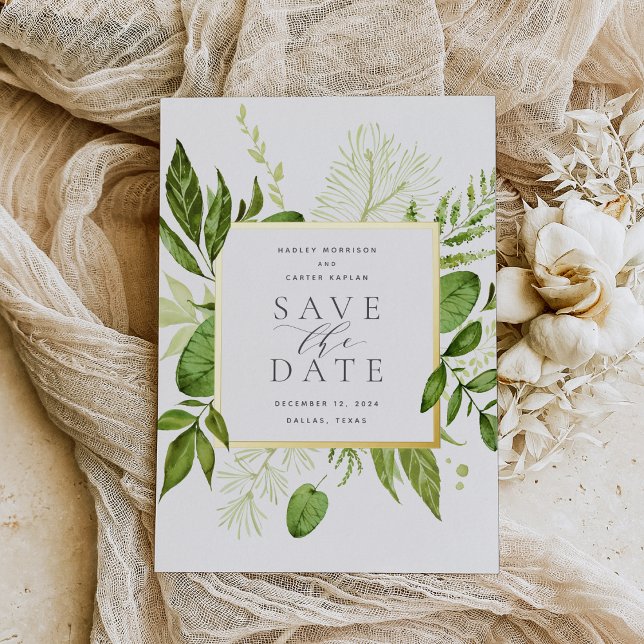 Wilde Wiesenfoil Save the Date Karte (Von Creator hochgeladen)