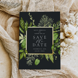 Wilde Wiesenfoil Save the Date Karte