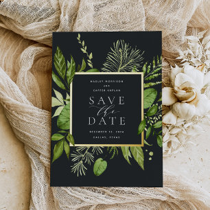 Wilde Wiesenfoil Save the Date Karte