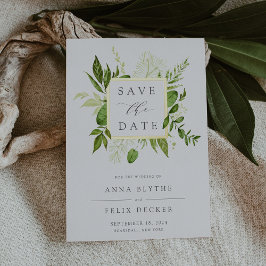 Wilde Wiesenfoil Save the Date Karte