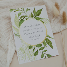 Wilde Wiesenfoil Save the Date Karte
