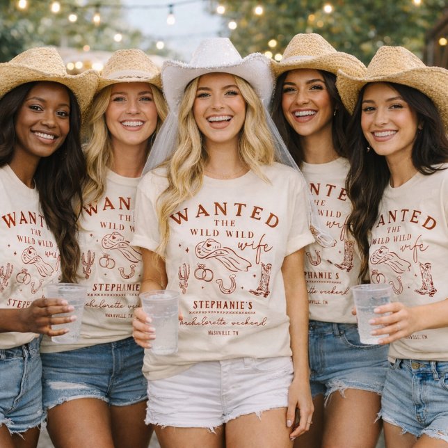 Wilde Wilde Frau Rot Junggesellinnenabschied Anfer T-Shirt (Von Creator hochgeladen)