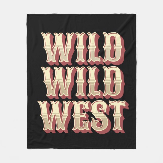 Wilde Wilde Westen Fleecedecke (Vorderseite)