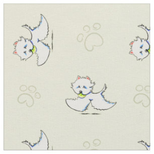 Wilde wilde Westie Andeutung von Limonem Stoff