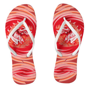 Wilde Wolf Wirbelnde Rote Flip-Flops Flip Flops
