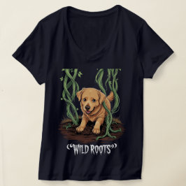 Wilde Wurzeln - Spooky Golden Retriever Garden Des T-Shirt