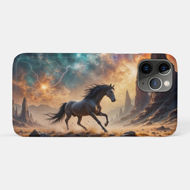 Wilde Wüstennebel-Sterne Blitze Case-Mate iPhone Hülle (Rückseite (Horizontal))
