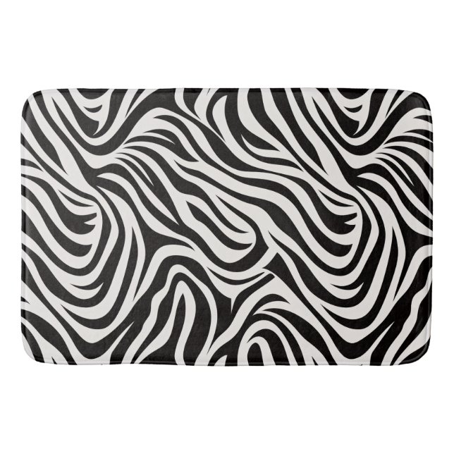 Wilde Zebra-Badezimmer-Matte Badematte (Vorderseite)