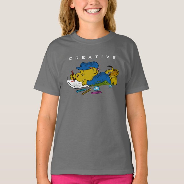 Wilde Zeichnung T-Shirt (Vorderseite)