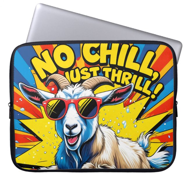 Wilde Ziege Sommer Retro Pool Spritzer  Laptopschutzhülle (Vorderseite)