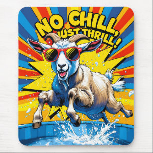 Wilde Ziege Sommer Retro Pool Spritzer Mousepad