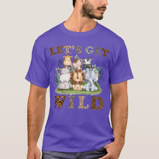 Wilde Zoo-Tiere Jungen Mädchen Kawaii Safari-Mädch T-Shirt