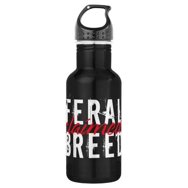 Wilde Zucht behauptete Wasser-Flasche Edelstahlflasche (Vorderseite)