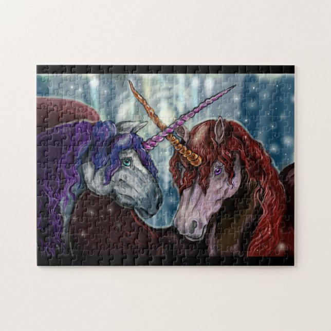 Wildebeeren-Einhörner Puzzle (Horizontal)