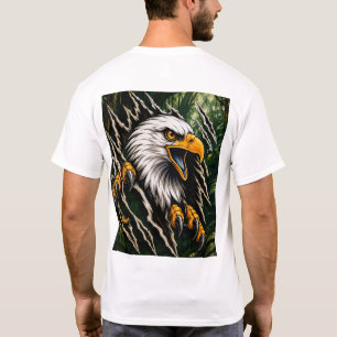Wilder Adler, der durch Blätter reißt Illustration T-Shirt