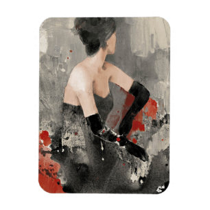 Wilder Apfel Vintage-Aquarell-Frau Magnet