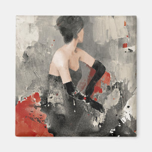 Wilder Apfel Vintage-Aquarell-Frau Magnet