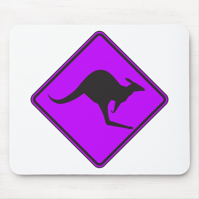 Wilder australischer Känguru BeutelRoo Silhouette Mousepad (Vorne)