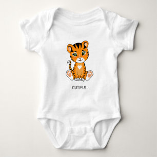 Wilder Baby-Tiger-Tier-Cartoon Baby Strampler