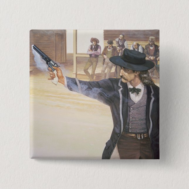 "Wilder Bill" Hickok (1837-76) demonstriert sein Button (Vorderseite)