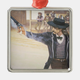 "Wilder Bill" Hickok (1837-76) demonstriert sein Silbernes Ornament